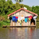 A photograph depicting South America